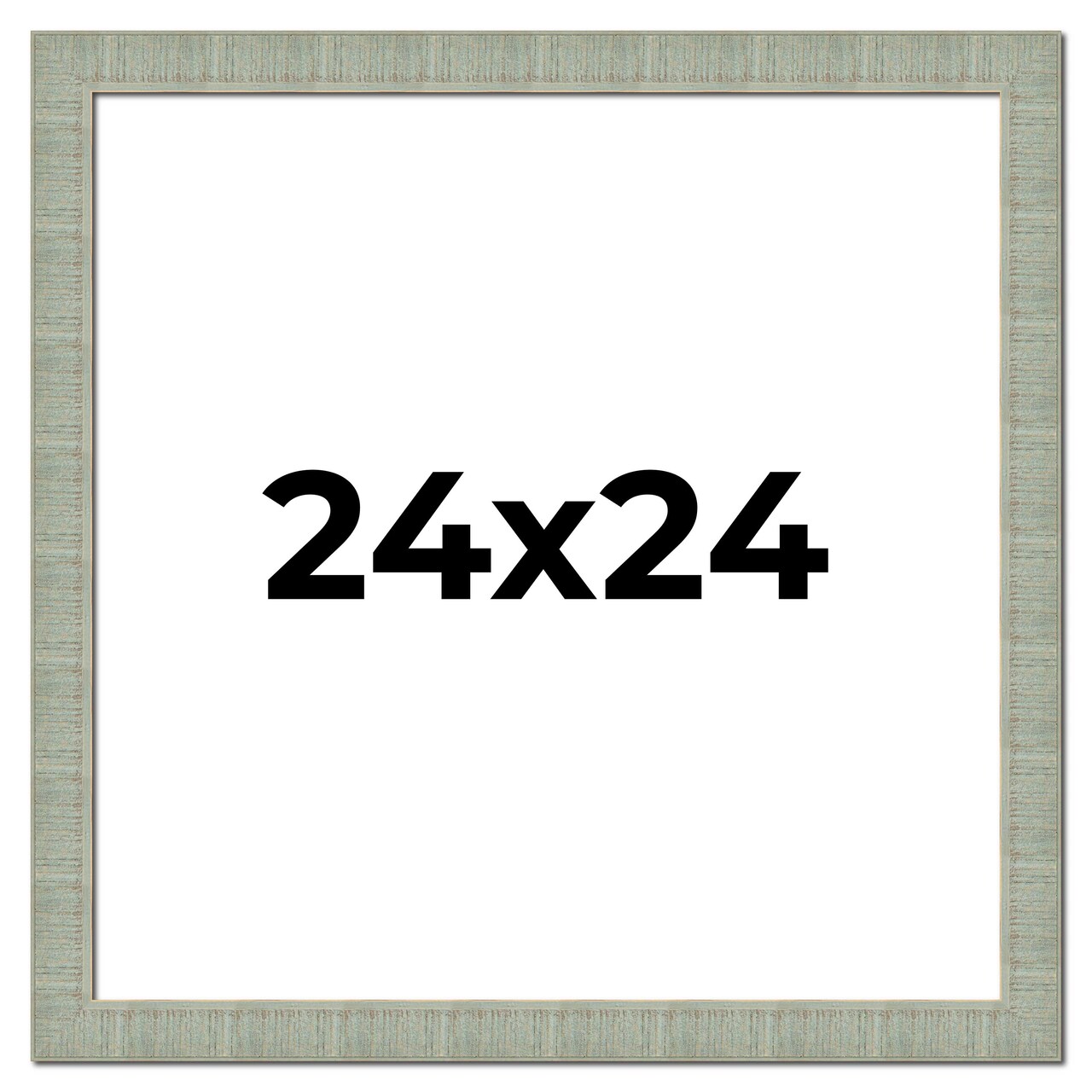 Square Sculpted Blue Picture Frame - UV Acrylic, Foam Board Backing, Hanging Hardware